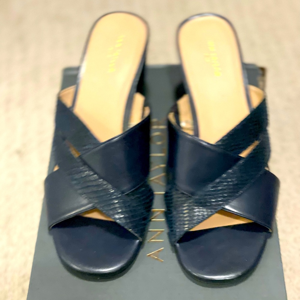Ann Taylor faux snake open toe sandal